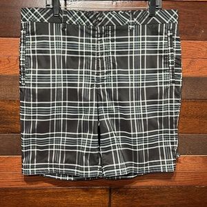 ZeroRestriction Tour Series Flat Front Plaid Golf Shorts